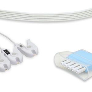 Disposable Philips Telemetry ECG Lead Set 3 Leads Clip Case of 10