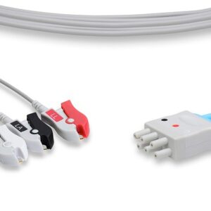 Nihon Kohden ECG Lead Set: 3 Leads AHA Style 35in Clip