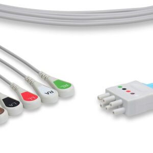 Nihon Kohden ECG Lead Set: 5 Leads AHA Style 35in Snap
