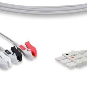 Spacelabs TruLink ECG Lead Set 700-0007: 3 Leads Tru-Link Style 35in Clip