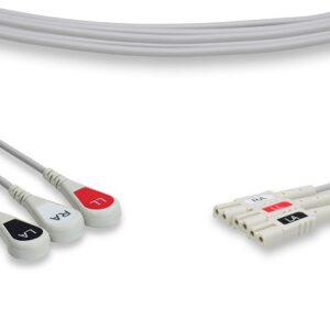 LL-Style Leadwires: 3 Leads AHA LL Style 35in Snap