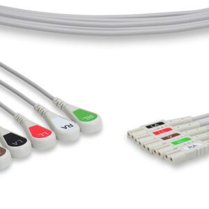 LL-Style Leadwires: 5 Leads AHA LL Style 35in Snap