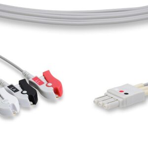 Philips Compatible ECG 3 lead Set, AHA, 35 in, Pinch/Grabber