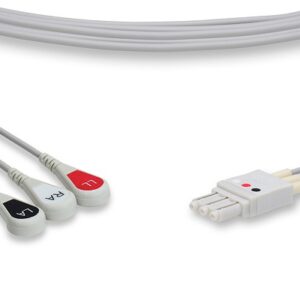 Philips Compatible ECG 3 lead Set, AHA, 35 in, Snap