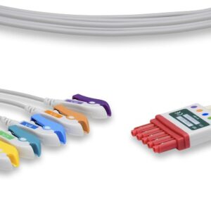 Philips Compatible ECG 5 Limb Lead Set, AHA, 35 in, Pinch/Grabber