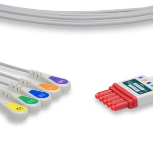Philips Compatible ECG 5 Limb Lead Set, AHA, 35 in, Snap