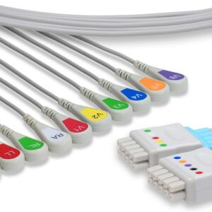 GE MAC Leadwires: Set of 10 Leads Snap Ending