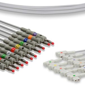Marquette AM4 Lead Set 900177-203 10 Leads Banana