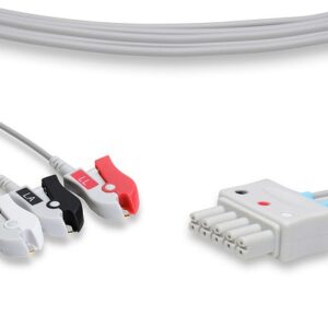 Datascope Passport Leadwires 0012-00-1262-01: 3 Leads AHA Style 35in Clip