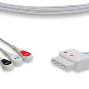Datascope Passport Leadwires 0012-00-1262-01: 3 Leads AHA Style 35in Snap