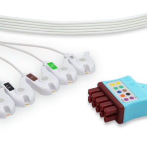 Disposable GE Marquette Multi-Link ECG Lead Set 5 Leads Clip Case of 10