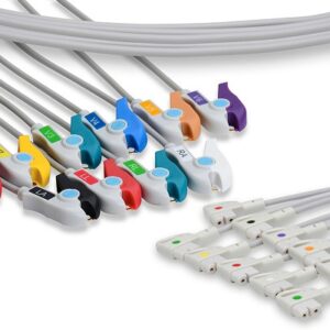 Philips Trim Touch Leadwires 989803129161: Set 10 Leads AHA Clip