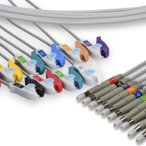 Welch Allyn Compatible EKG Lead Set Clip Ending