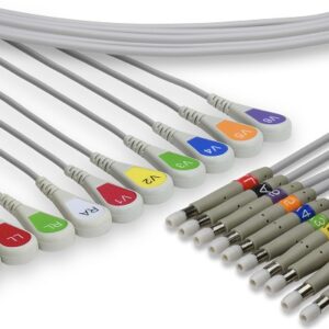 Welch Allyn Compatible EKG Lead Set Snap Ending