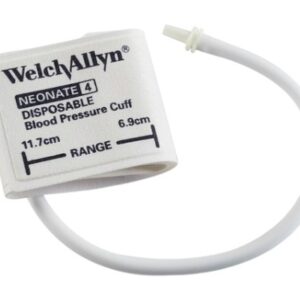 Welch Allyn Inc. Original Neonatal Soft Disposable Cuff With Female Neoquik Connectors, Single Tube, Neonatal 4, Box of 10