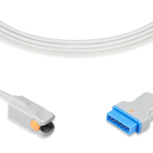 GE Marquette (Masimo) SpO2 Sensor, 9 Foot Cable: Pediatric Clip