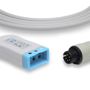 Philips ECG Trunk Cable 3 Leads with 6 Pin 45 Angled Connector