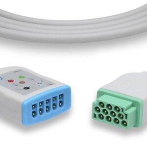 Corometrics Compatible MECG Cable, 3 Lead, AHA