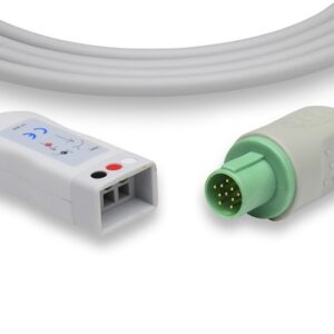 GE Hellige Trunk Cable for ECG: 3 Leads AHA LL Type