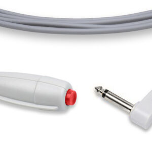 Anacom MedTek Compatible Nurse Call Cable, Single Button, White, 1/4 Phono Plug, 8 ft