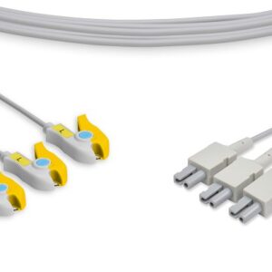 ECG Lead Set Set of 3 M1525A (Clip/Grabber, 35", Yellow)