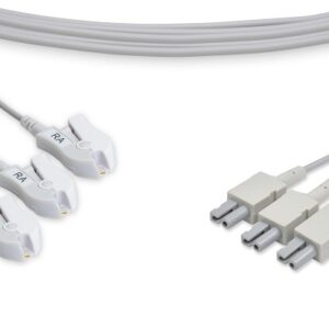 ECG Lead Set Set of 3 M1524A (Clip/Grabber, 35", White)