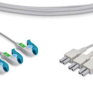 ECG Lead Set Set of 3 M1522A (Clip/Grabber, 35", Green)