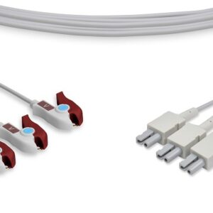 ECG Lead Set Set of 3 M1526A (Clip/Grabber, 35", Brown)