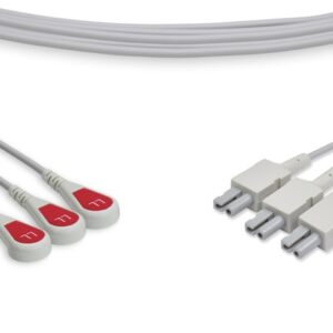 ECG Lead Set Set of 3 M1543A (Snap, 35", Red)