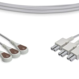 ECG Lead Set Set of 3 M1546A (Snap, 35", Brown)
